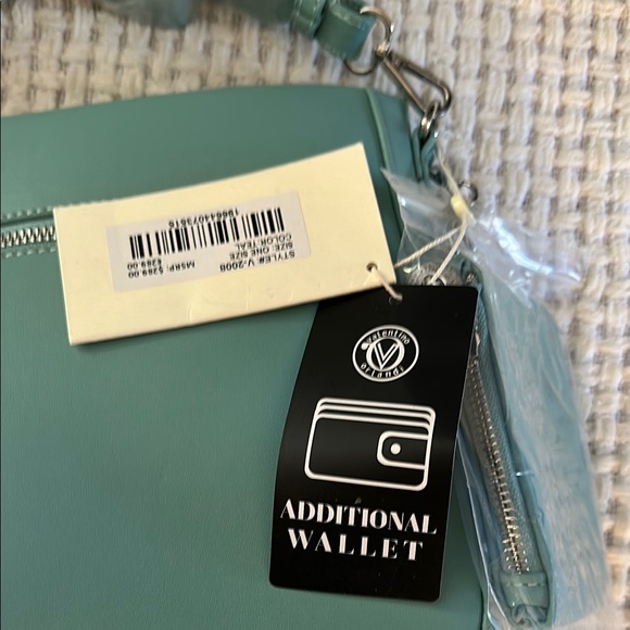 Valentino Orlandi Green Crossbody Bag with Embossed Logo - Picture 7 of 7